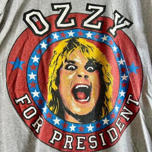 vintage 1984 OZZY OSBOURNE Ozzy For President double sided tee shirt LARGE - Picture 1 of 8